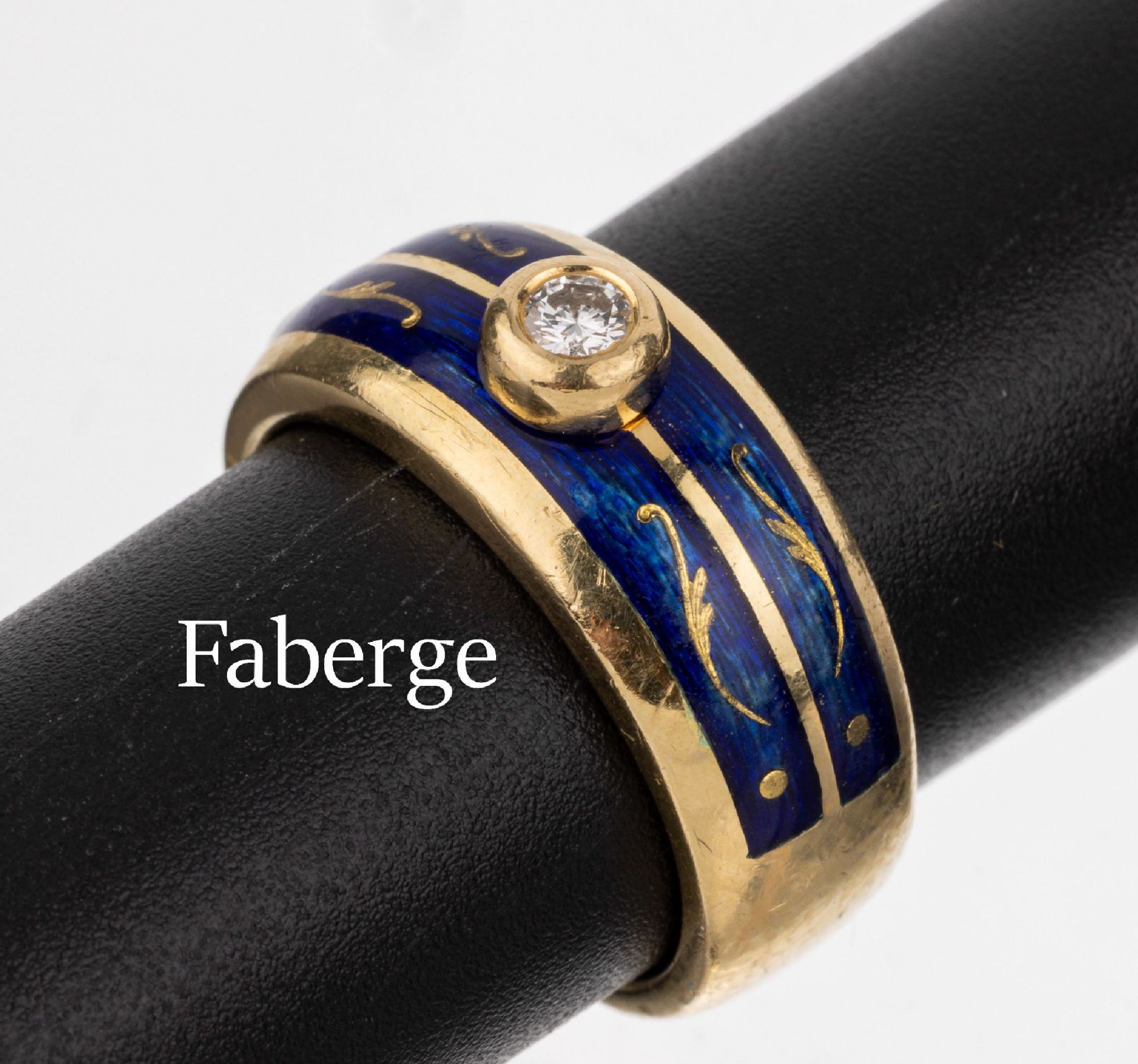 18 kt Gold FABERGE Brillant-Ring, GG 750/000, limit.