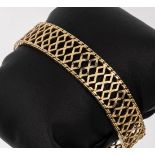 14 kt Gold Armband, GG 585/000, durchbrochen gearbeitet,