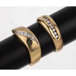 Konvolut 2 14 kt Gold Brillant-Ringe, GG 585/000, 1 x