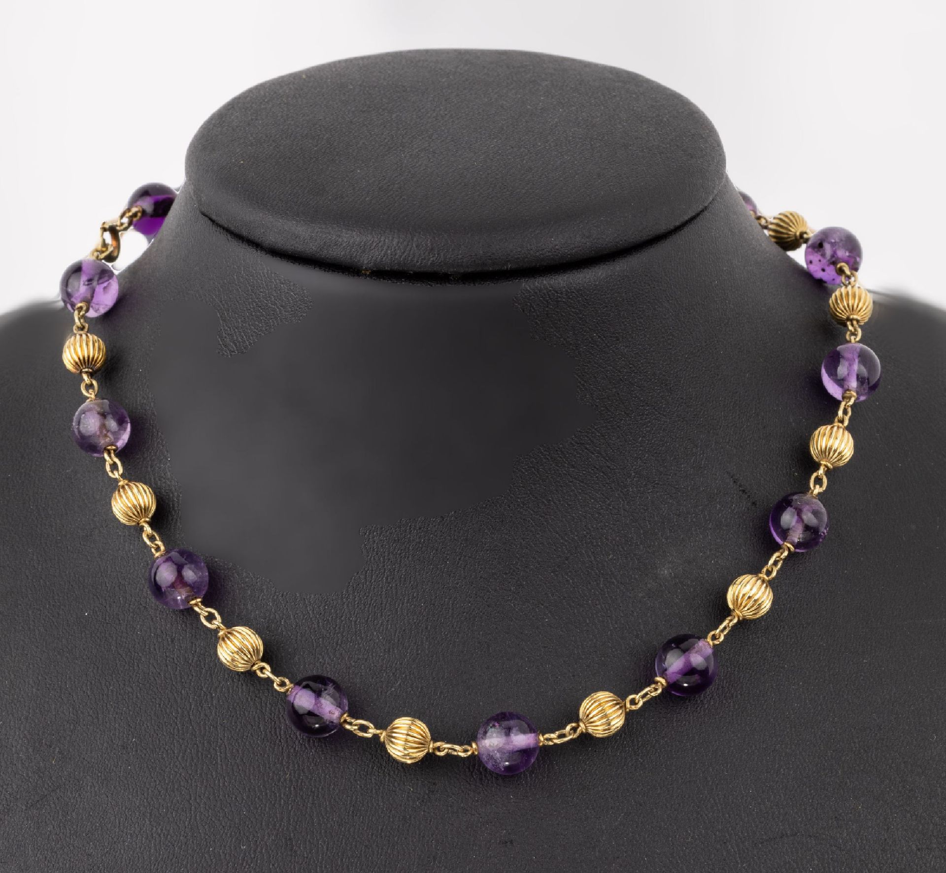 14 kt Gold Amethyst-Collier, GG 585/000,