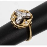 14 kt Gold Brillant-Ring, GG/WG 585/000,