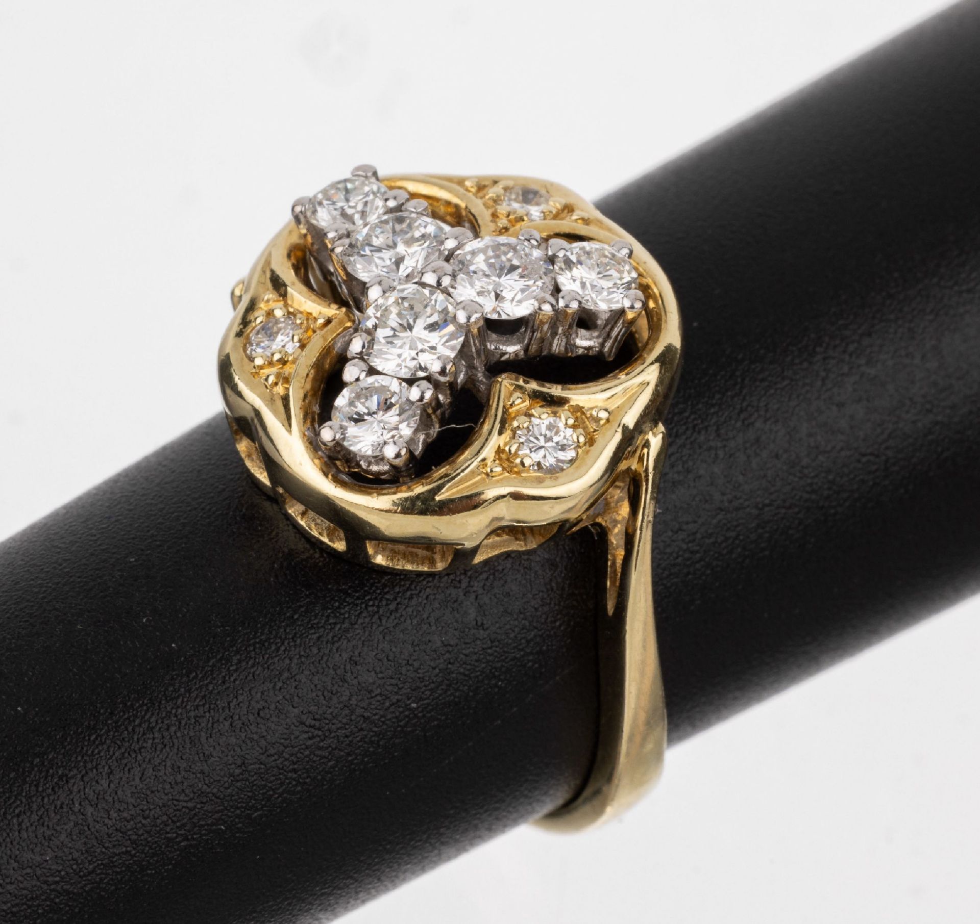 14 kt Gold Brillant-Ring, GG/WG 585/000,