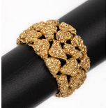 18 kt Gold Ring, GG 750/000, Ringkopf durchbrochen und