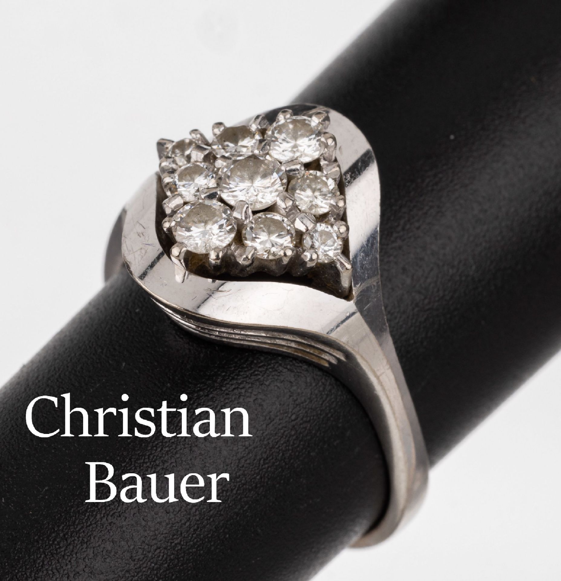 18 kt Gold CHRISTIAN BAUER Brillant-Ring, WG 750/000, 9