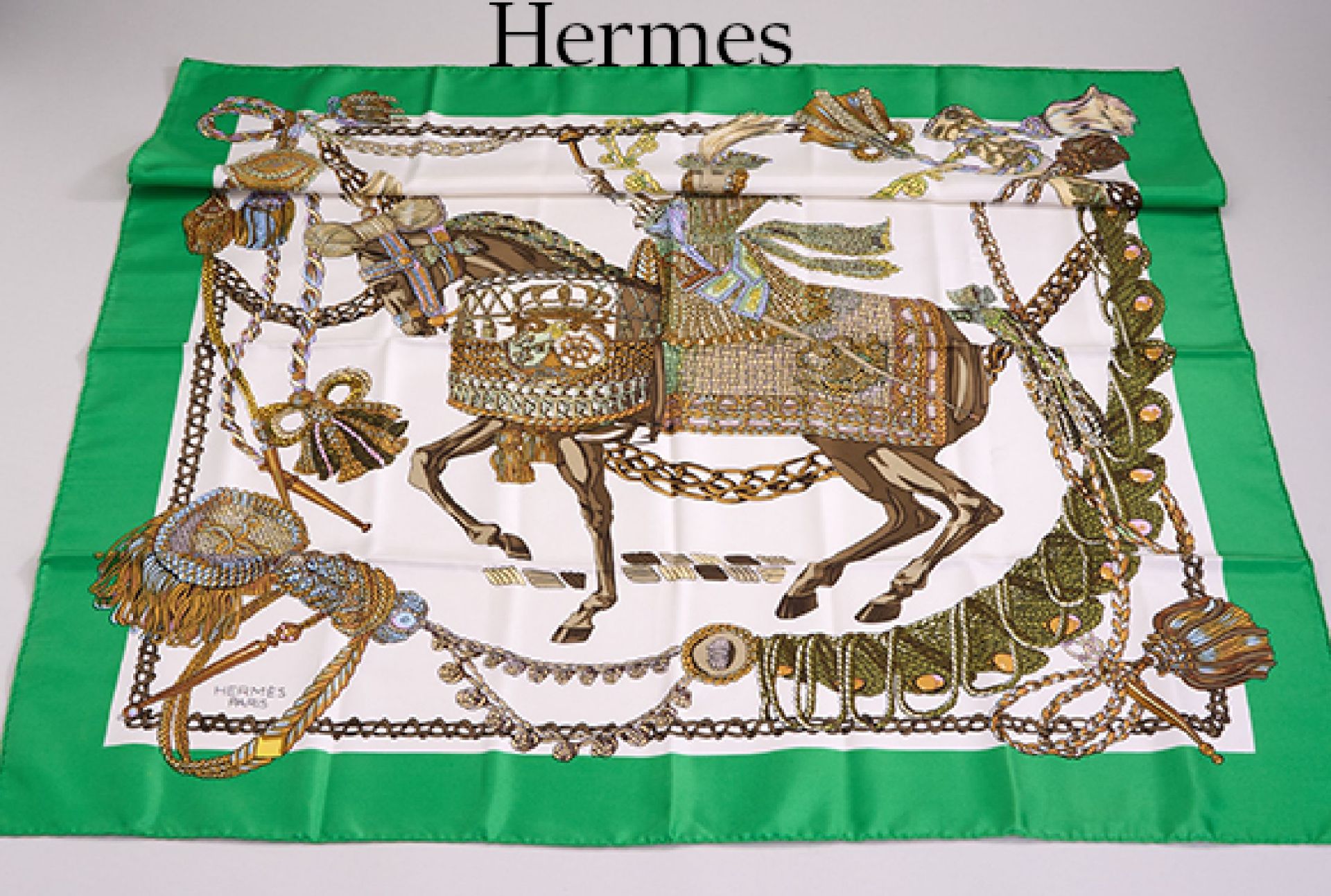 Hermes Seidencarree, 'Le Timbalier', 100% Seide, Entwurf