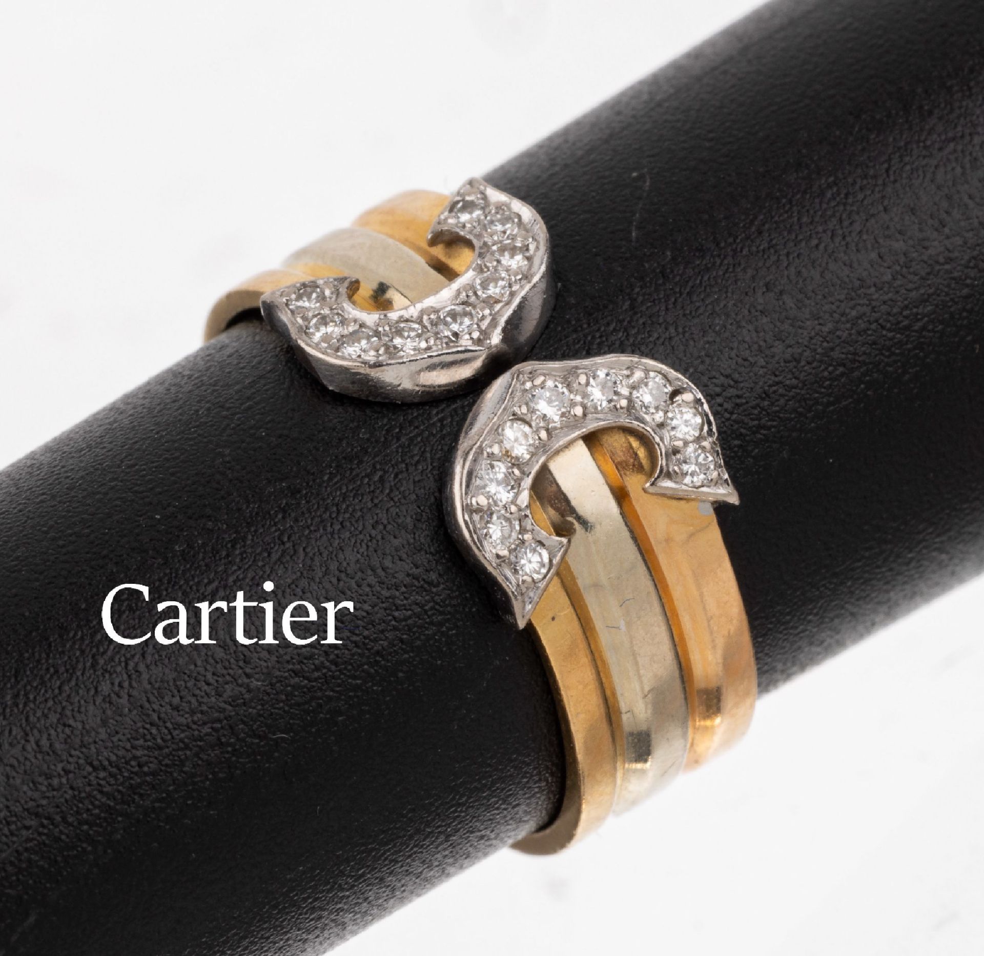 18 kt Gold CARTIER Brillant-Ring, GG/WG/RG 750/000, CC