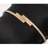 14 kt Gold Armband, GG/WG/RG 585/000, tricolor, L. ca.