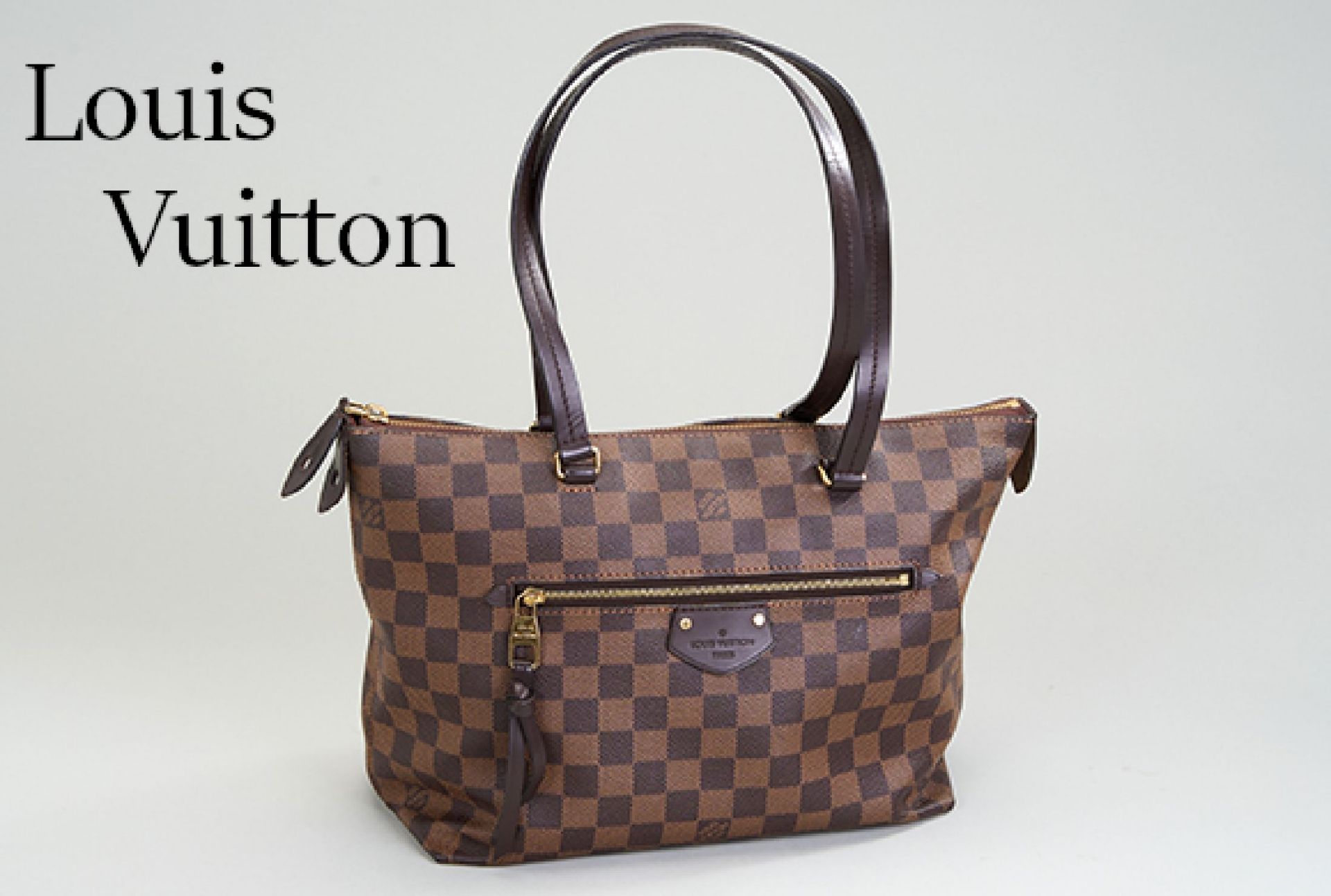 Louis Vuitton Iéna PM Tote Tasche Damier Ebene, braunes