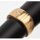18 kt Gold Brillant-Ring, GG 750/000, Brillant ca. 0.07