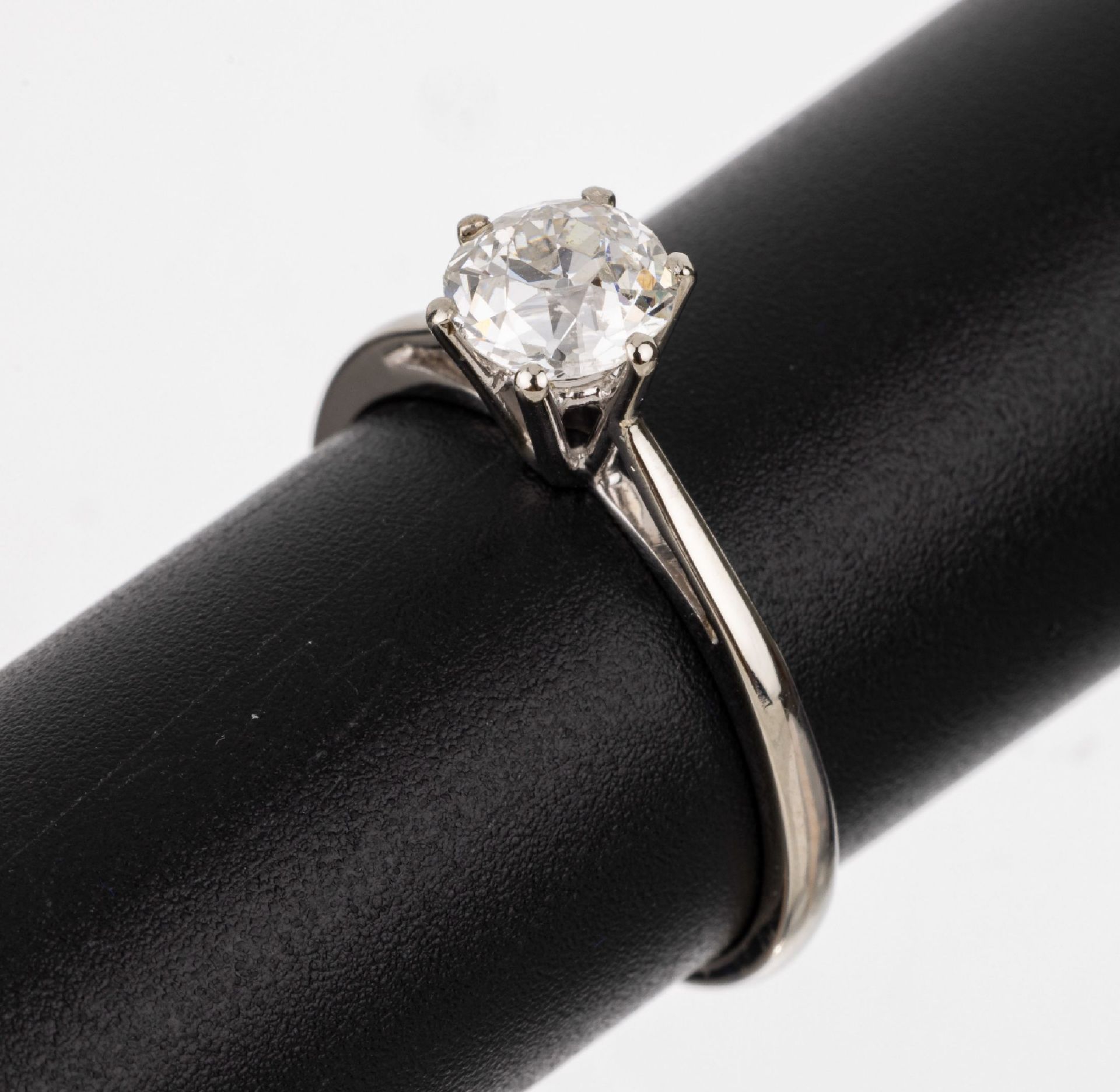 18 kt Gold Diamant-Ring, WG 750/000, Altschliffdiamant - Image 2 of 2