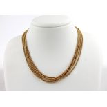 14 kt Gold Collier, ca. 27.7 g, GG 585/000,6 rhg., L.