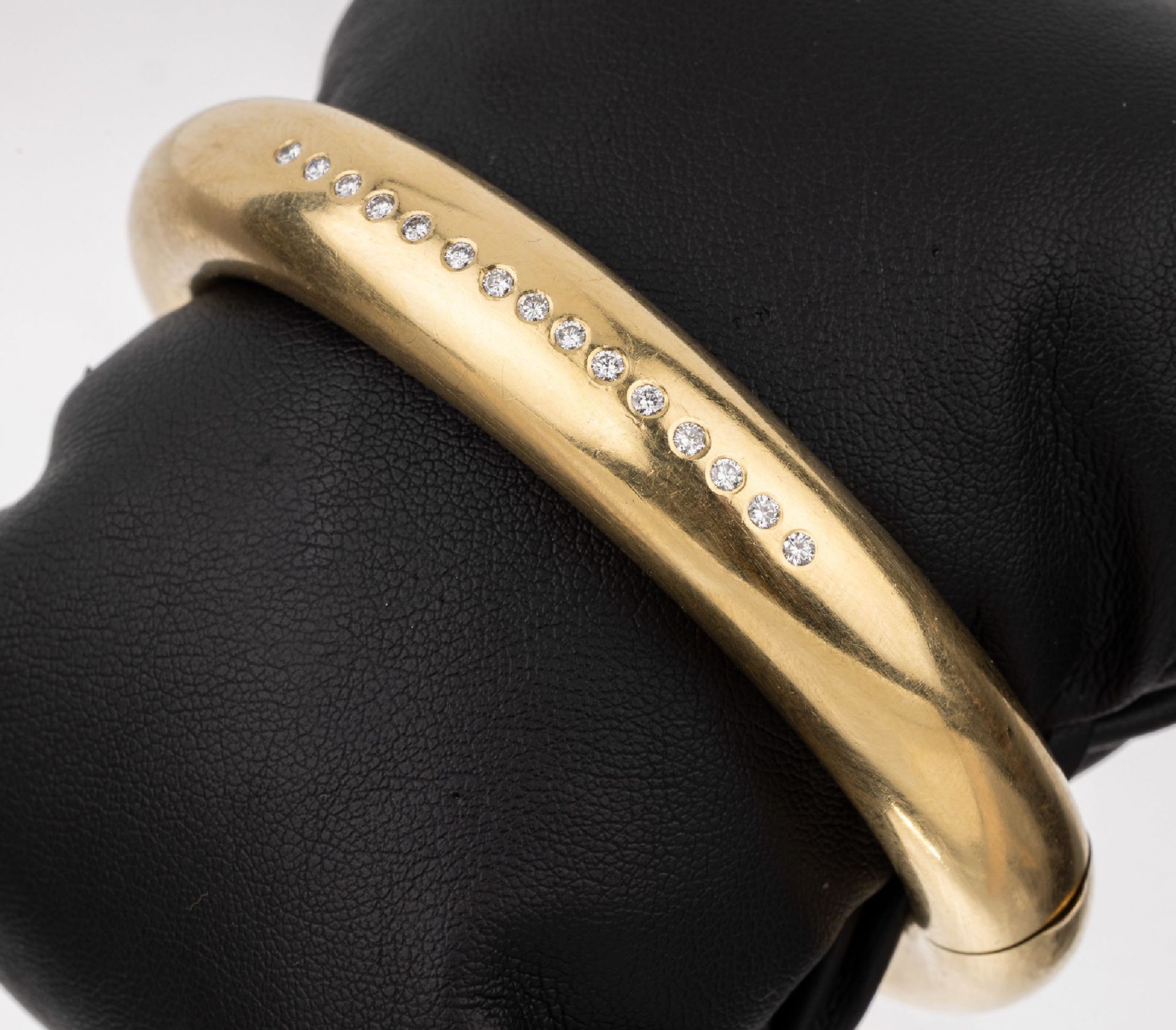 18 kt Gold Brillant-Armreif, GG 750/000, sehr