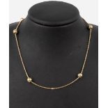 14 kt Gold Collier, GG 585/000, Zwischenkugeln ca. 19 g,