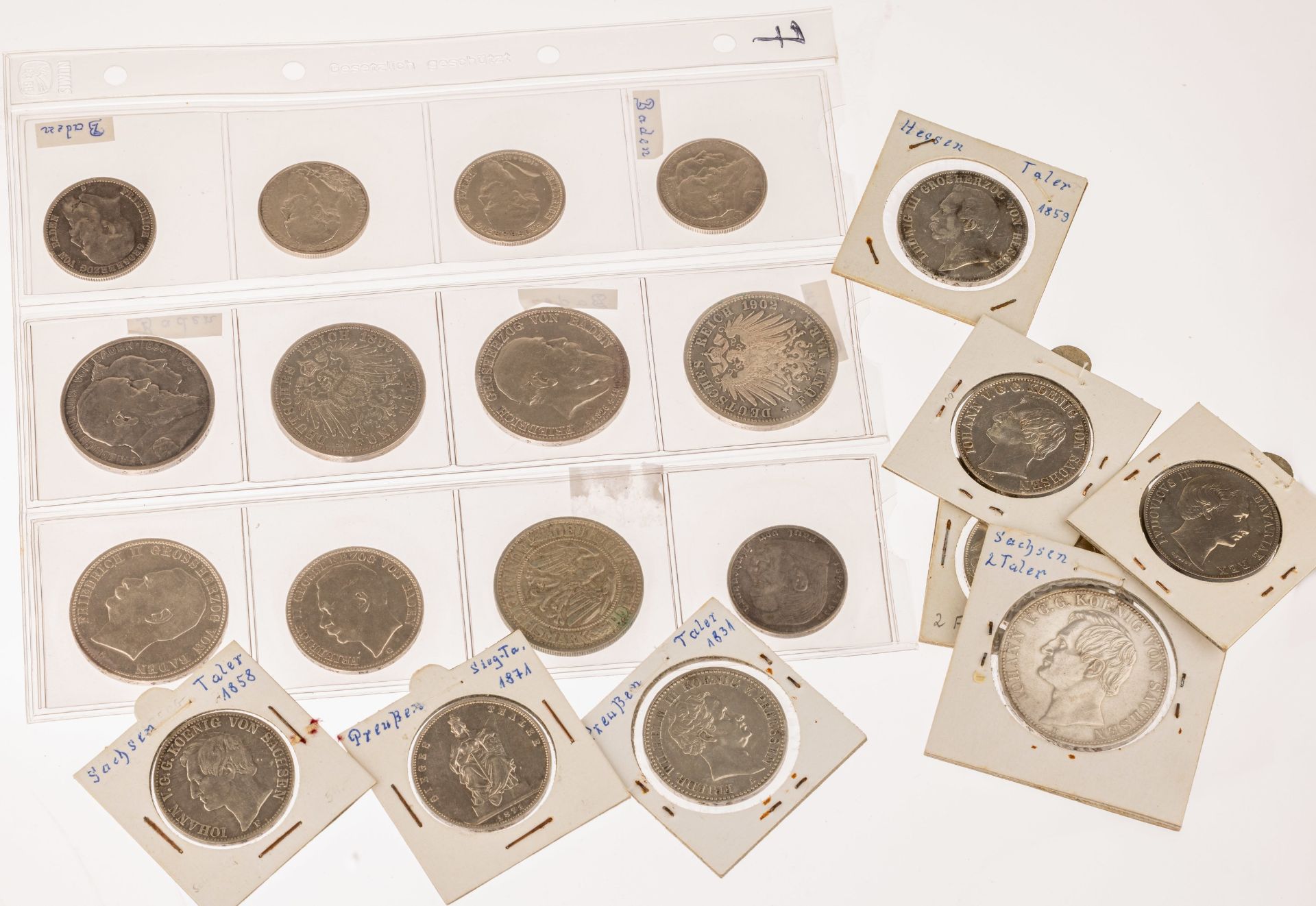 Konvolut 20 Silbermünzen: 1 Thaler, 1831, Friedr.