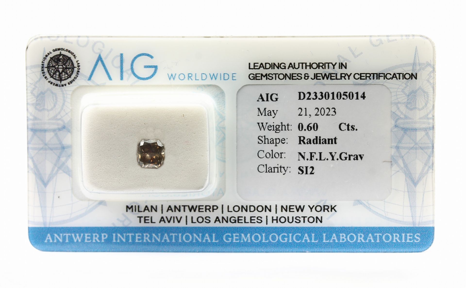 Loser Diamant, 0.60 ct natural fancy light yellowish