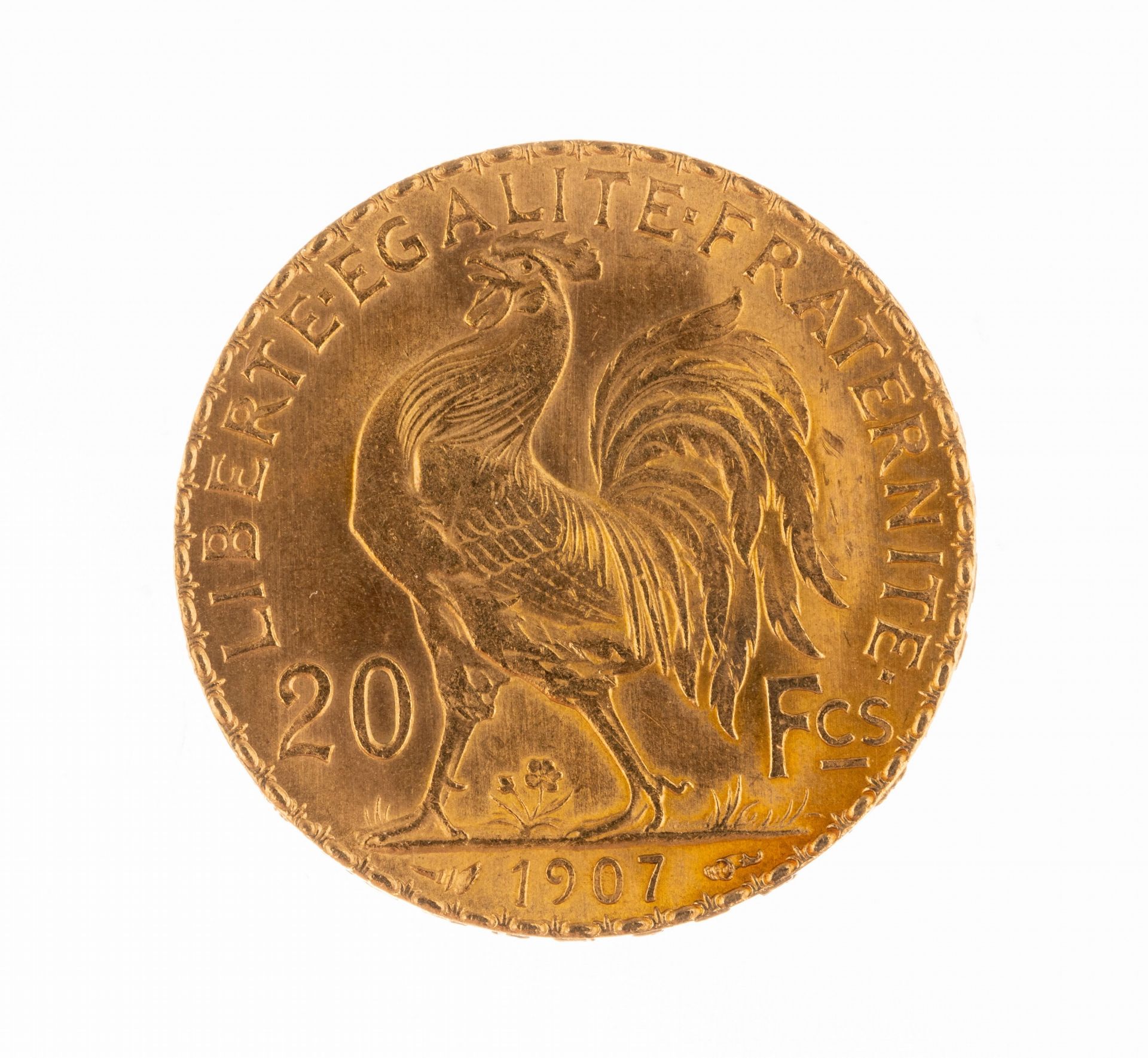 Goldmünze 20 Francs 1907, Republique Francaise, - Bild 2 aus 2
