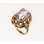 14 kt Gold Amethyst-Ring, 1950er Jahre, GG 585/000,