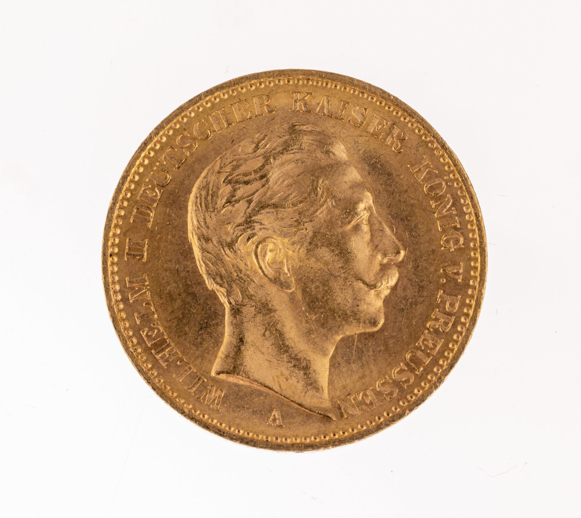 Goldmünze 20 Mark, Deutsches Reich, WilhelmII.,