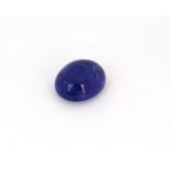 Loser Tansanit, 21.88 ct, ovaler Cabochon, bluish