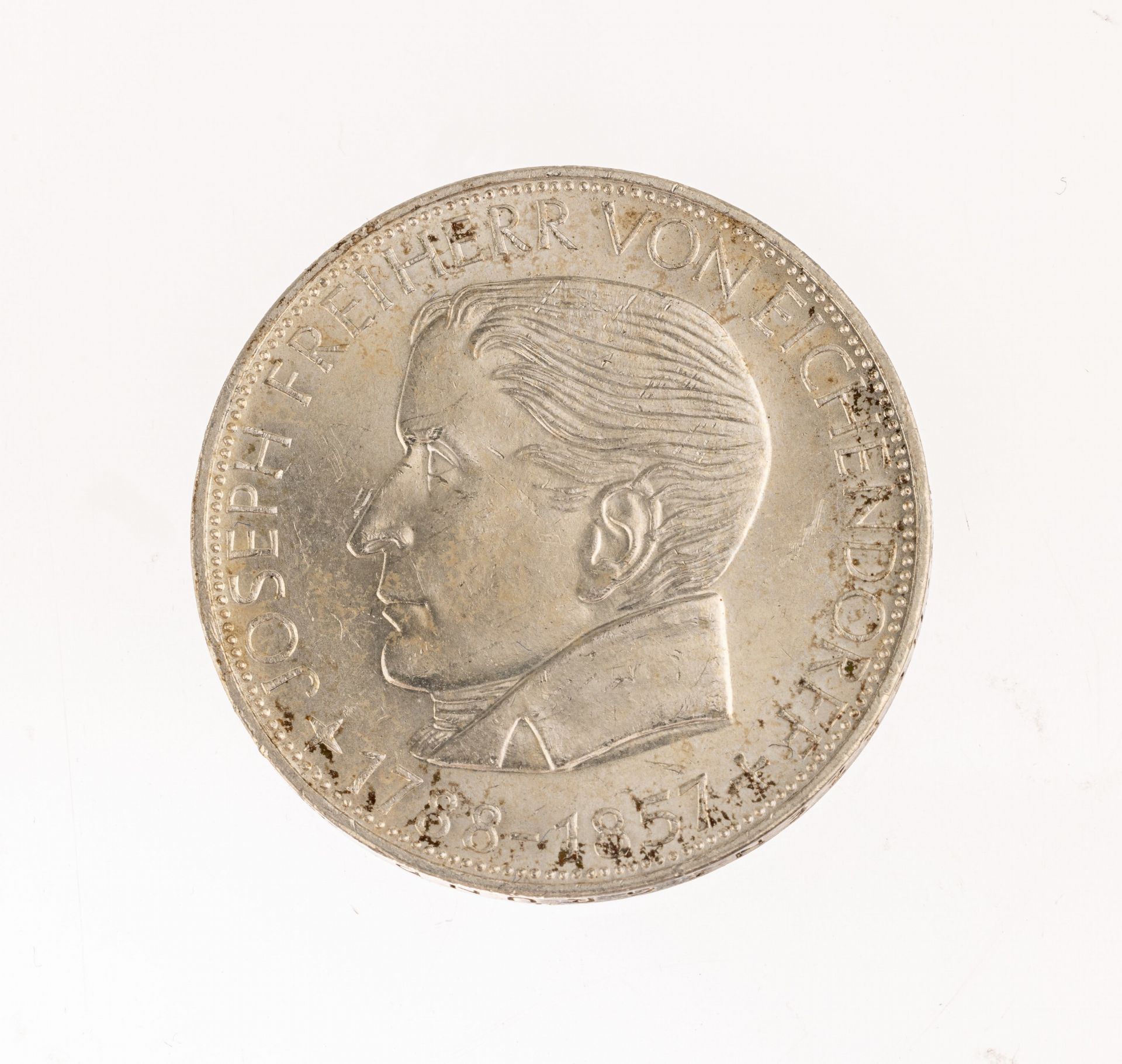 Silbermünze, 5 DM, 1957, Deutschland, Freiherr von