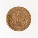 Goldmünze 5 Mark, Deutsches Reich, 1877, Freie und