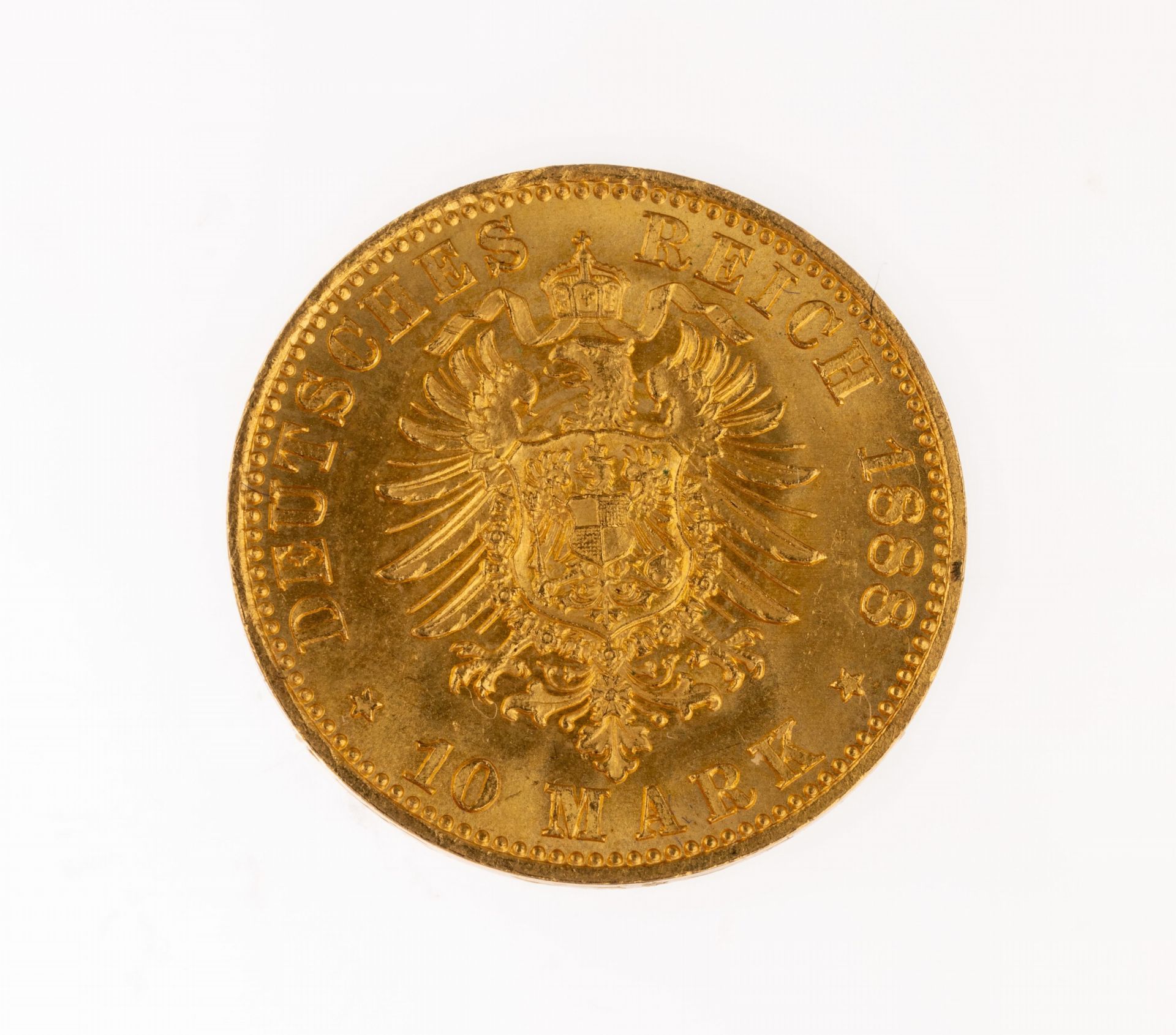 Goldmünze 10 Mark, Deutsches Reich, 1888, Friedrich - Bild 2 aus 2