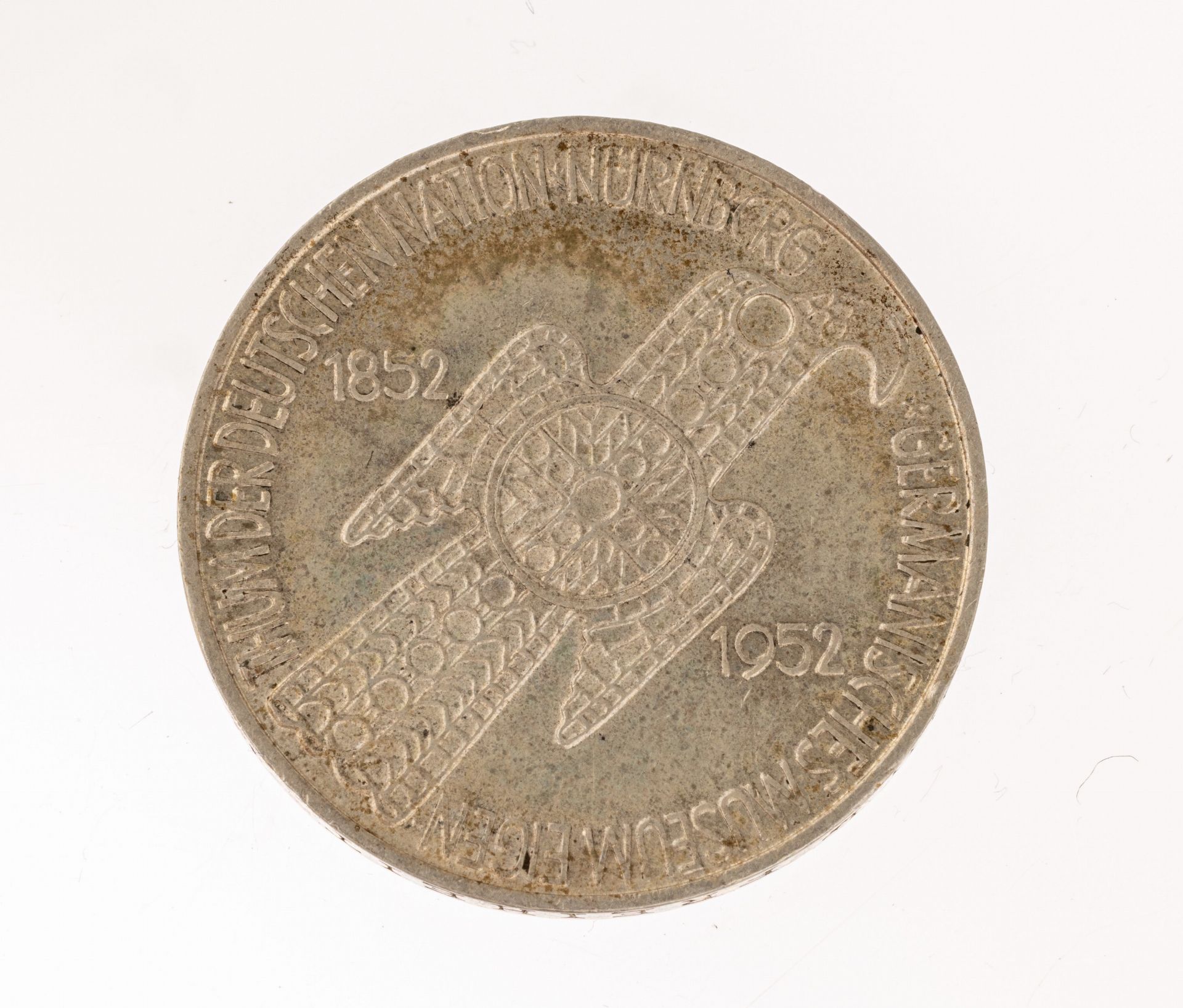 Silbermünze 5 Mark, Deutschland 1952, Germanisches