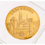 Goldmedaille 'Ladenburg',   986er Gold, AV: Stadtansicht