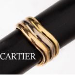 18 kt Gold CARTIER Ring,   GG/WG/RG 750/000, geschwungene