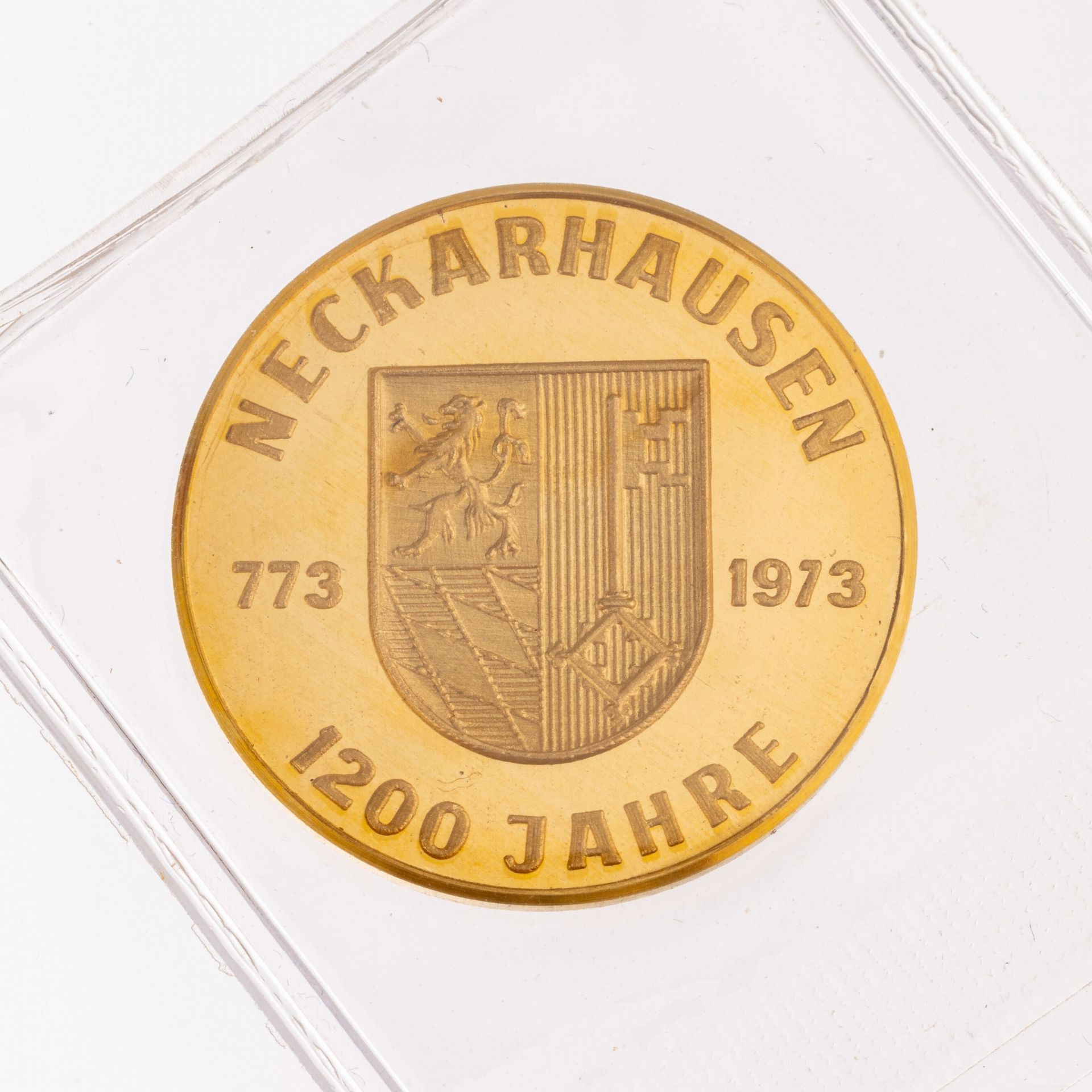 Goldmedaille 'Neckarhausen',   986er Gold, AV: 1200 Jahre