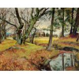 Hermann Fricke, 1886-1966,  Herbstliche Landschaft mit