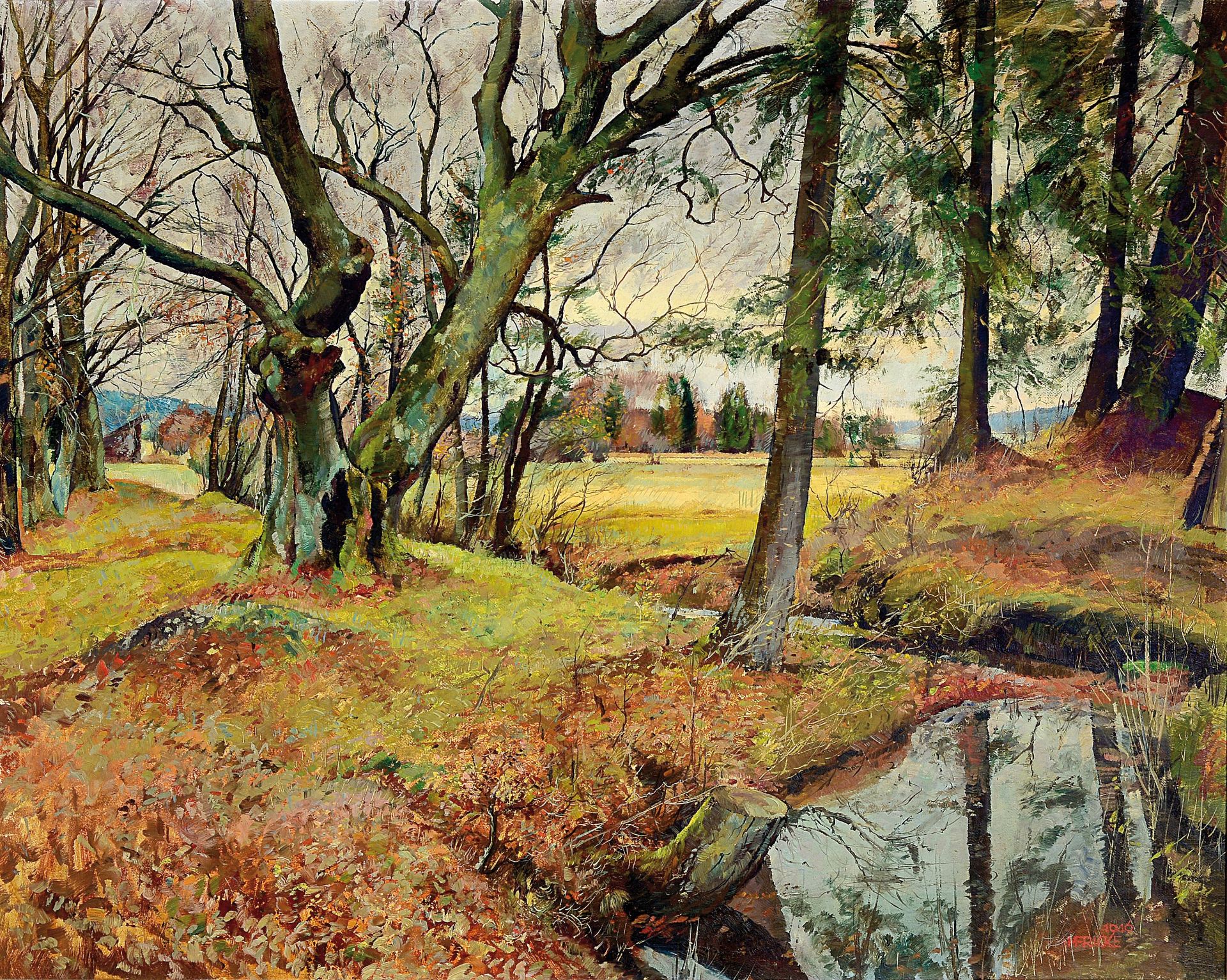 Hermann Fricke, 1886-1966, Herbstliche Landschaft mit