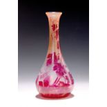 Vase, Legras, um 1910/20,  farbloses Glas, mit