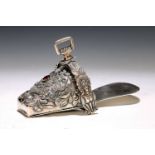Schuh aus Silber, Südamerika, wohl Peru, 20. Jh.,  reicher