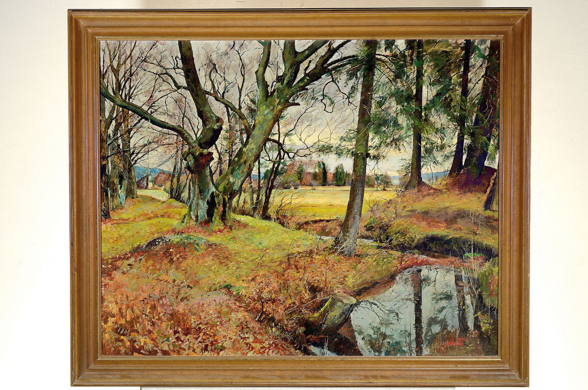 Hermann Fricke, 1886-1966, Herbstliche Landschaft mit - Image 3 of 4