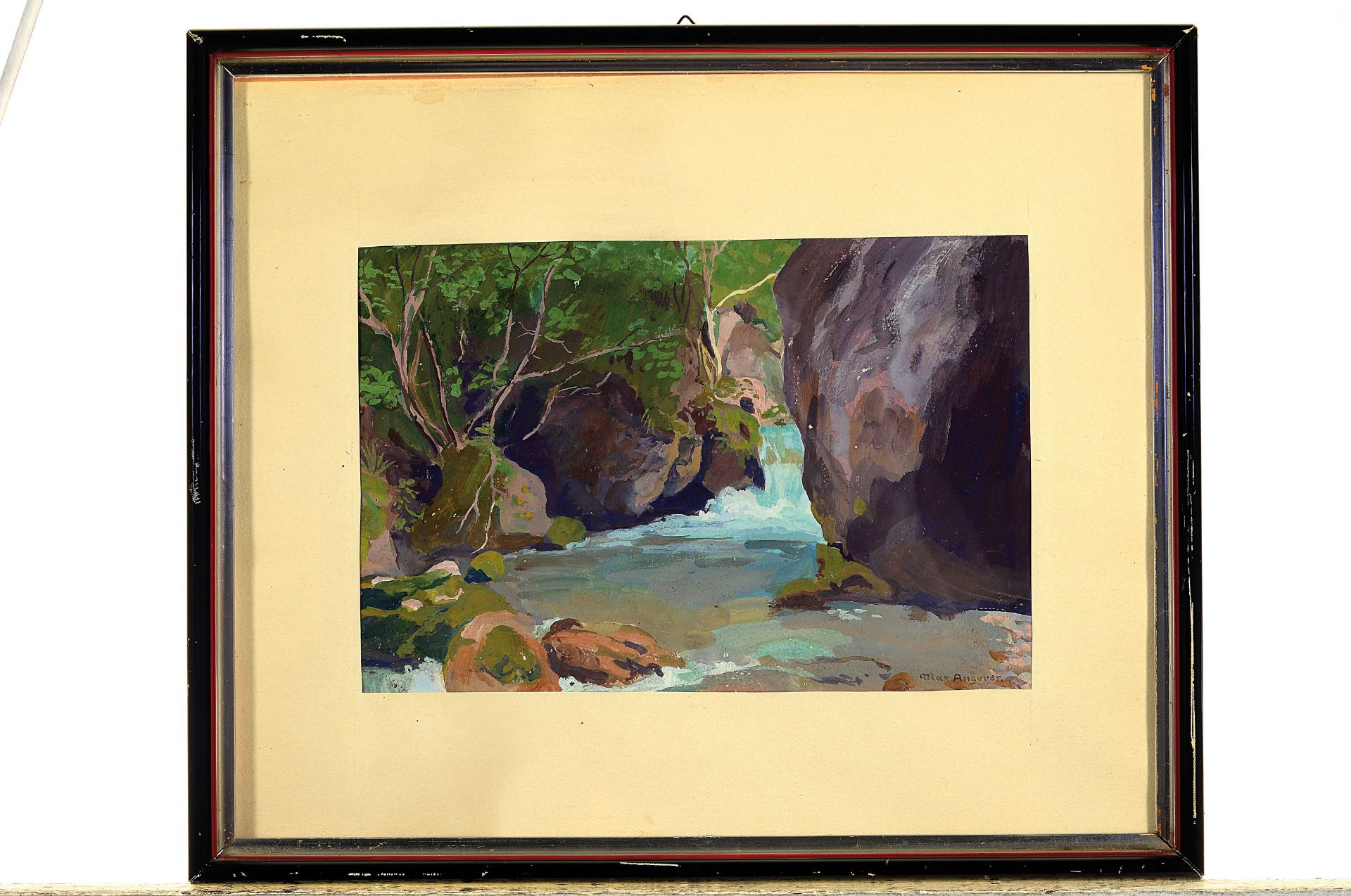 Max Angerer, 1877-1955,  Landschaft mit Felsen und - Bild 3 aus 4