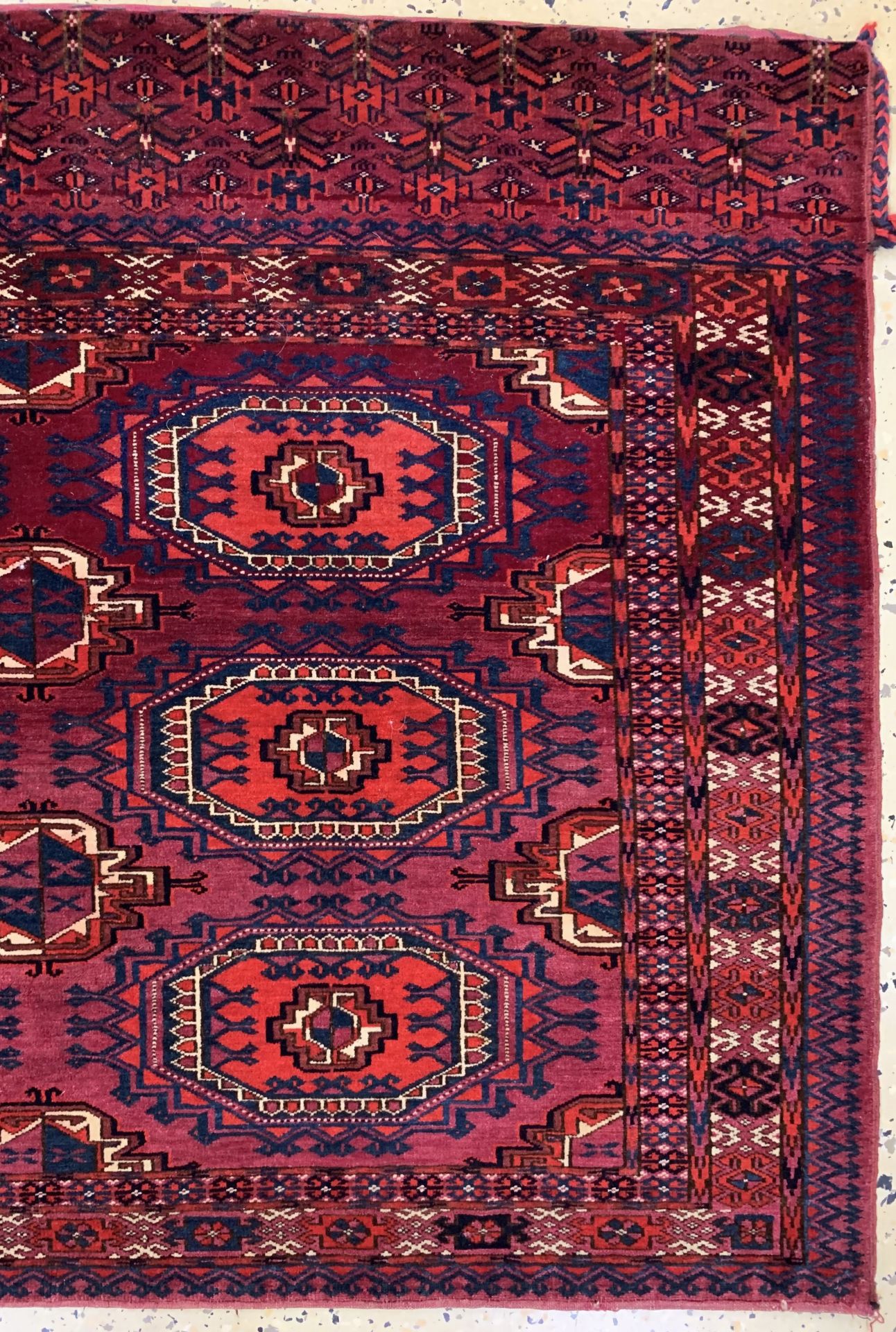 Antiker Tekke Tschowal, Turkmenistan, um 1900, Wolle auf - Image 2 of 5