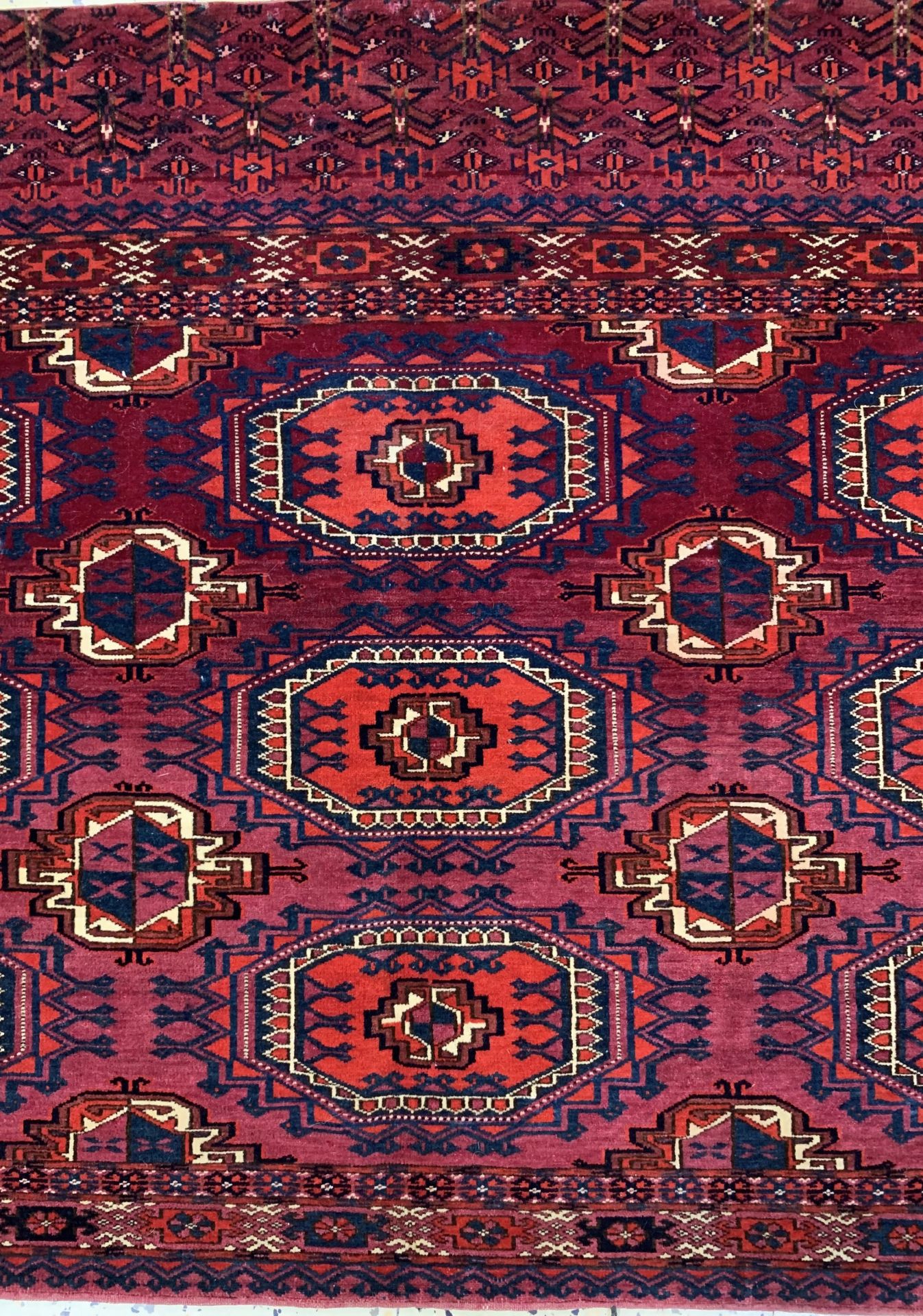 Antiker Tekke Tschowal, Turkmenistan, um 1900, Wolle auf - Image 3 of 5