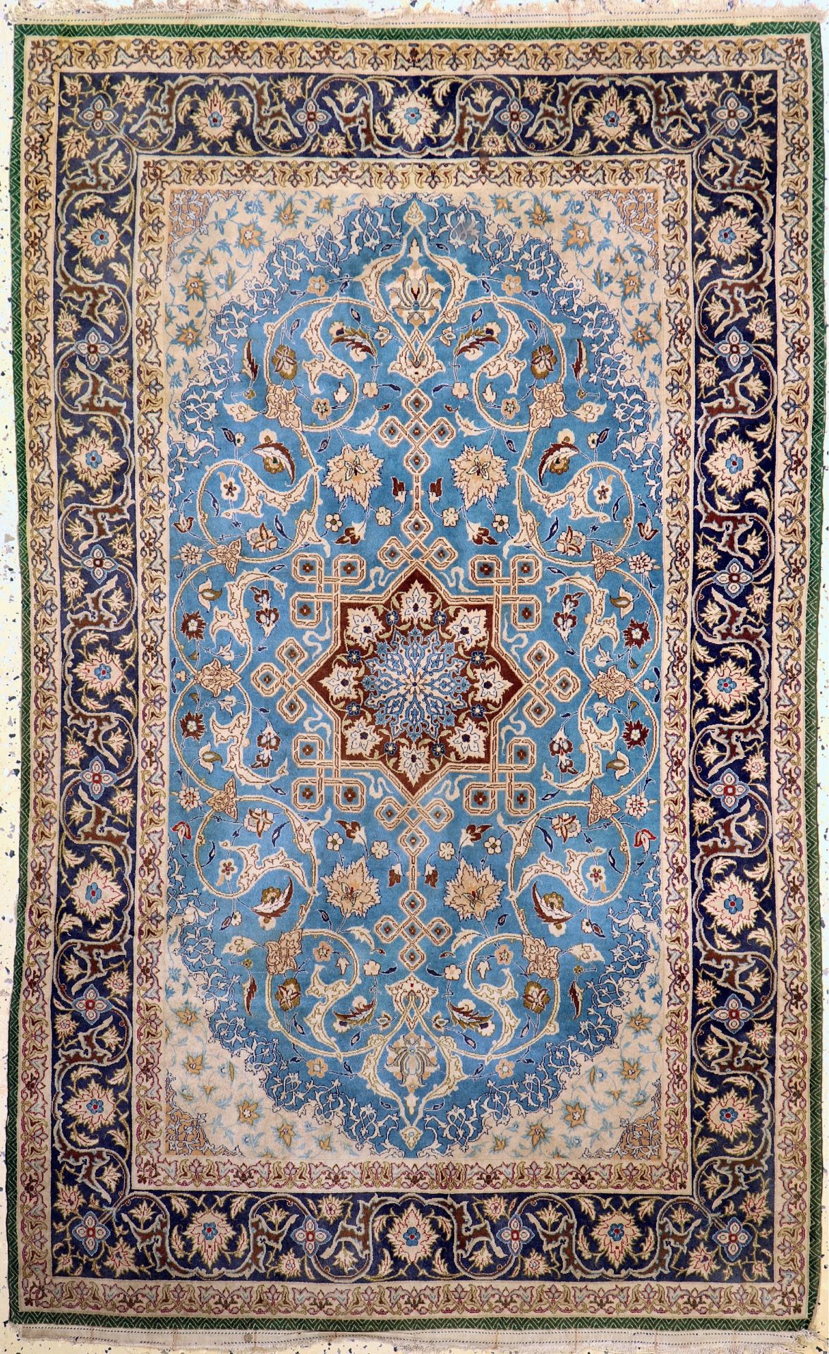 Esfahan fein, Persien, um 1960, Korkwolle auf Seide, ca.