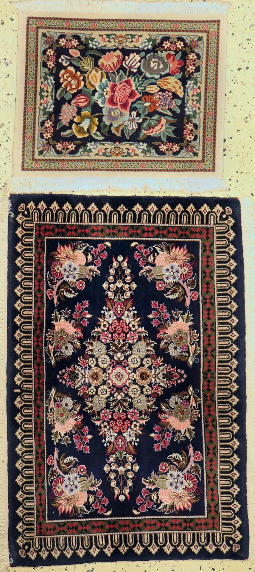 2 Poschti, Persien, 50 Jahre, Täbriz, ca. 42 x 52 cm,