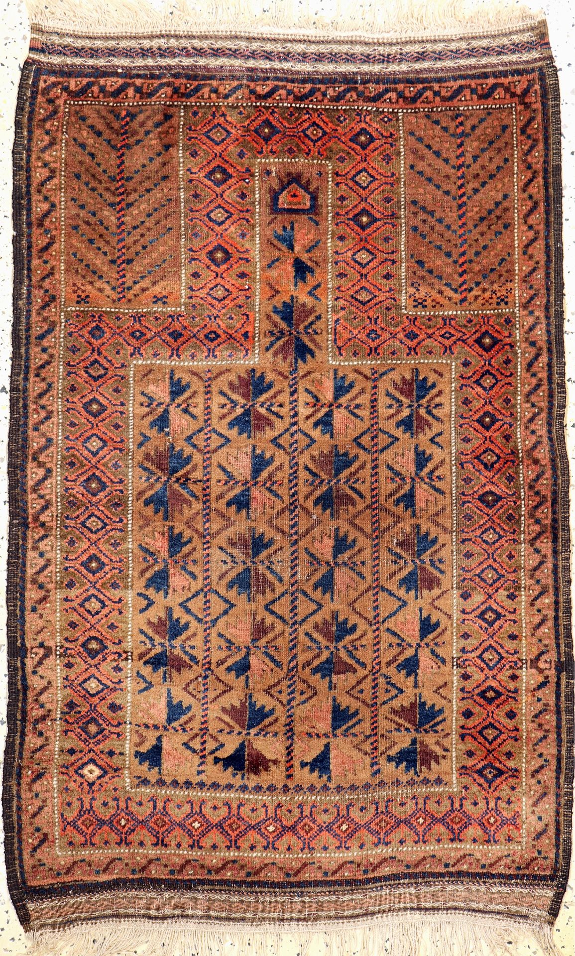 Belutsch Gebetsteppich antik, Persien, 19.Jhd, Wolle auf