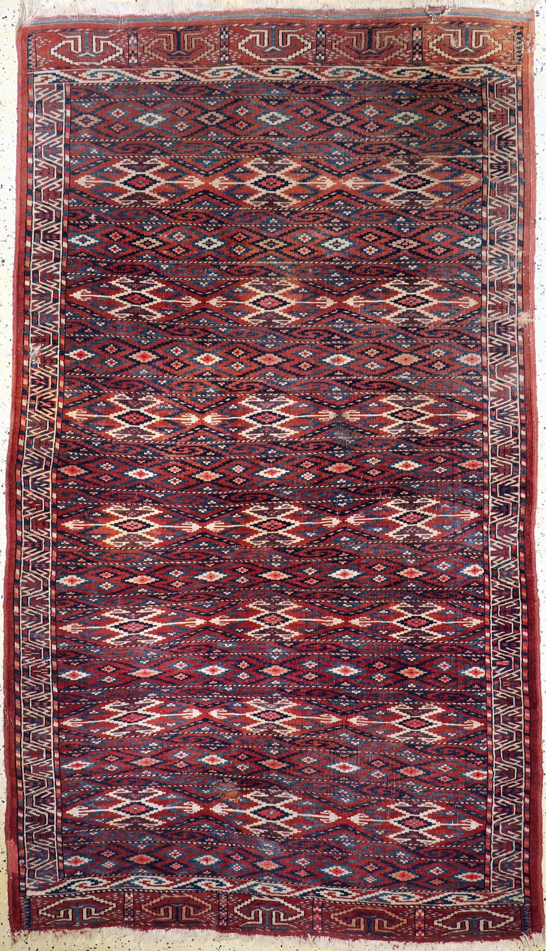 Antiker Yomud, Turkmenistan, um 1900, Wolleauf Wolle,