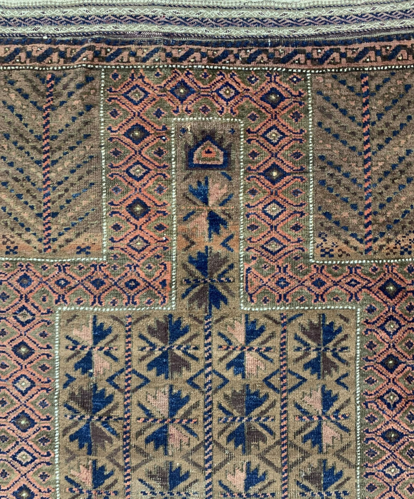 Belutsch Gebetsteppich antik, Persien, 19.Jhd, Wolle auf - Bild 3 aus 5