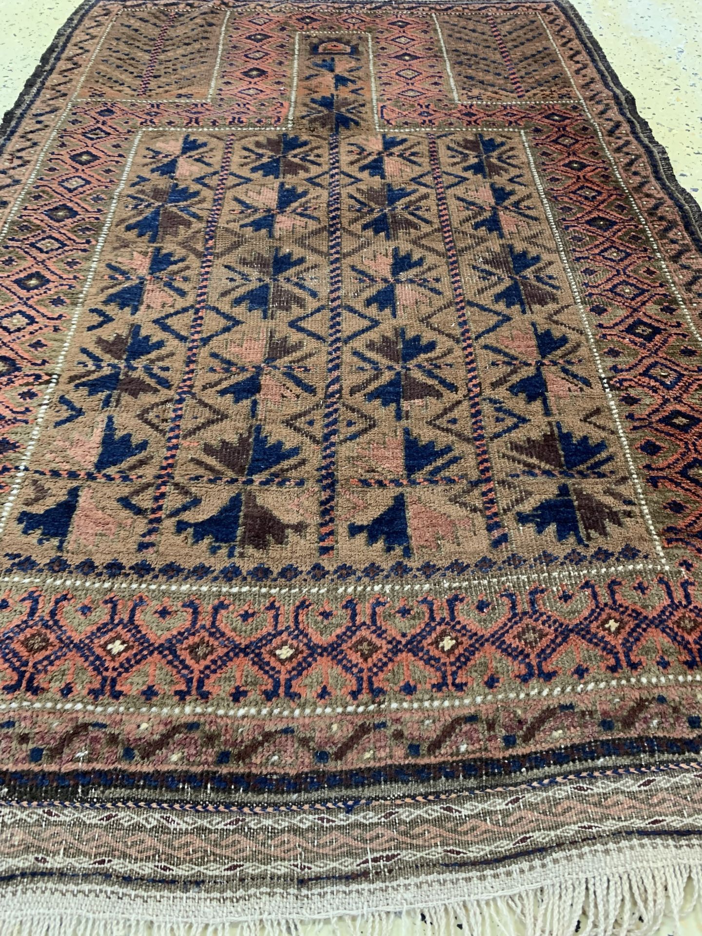 Belutsch Gebetsteppich antik, Persien, 19.Jhd, Wolle auf - Bild 4 aus 5