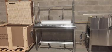 Uline Stainless Steel Tables and Lights