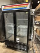 True 2-Glass Door Merchandising Freezer
