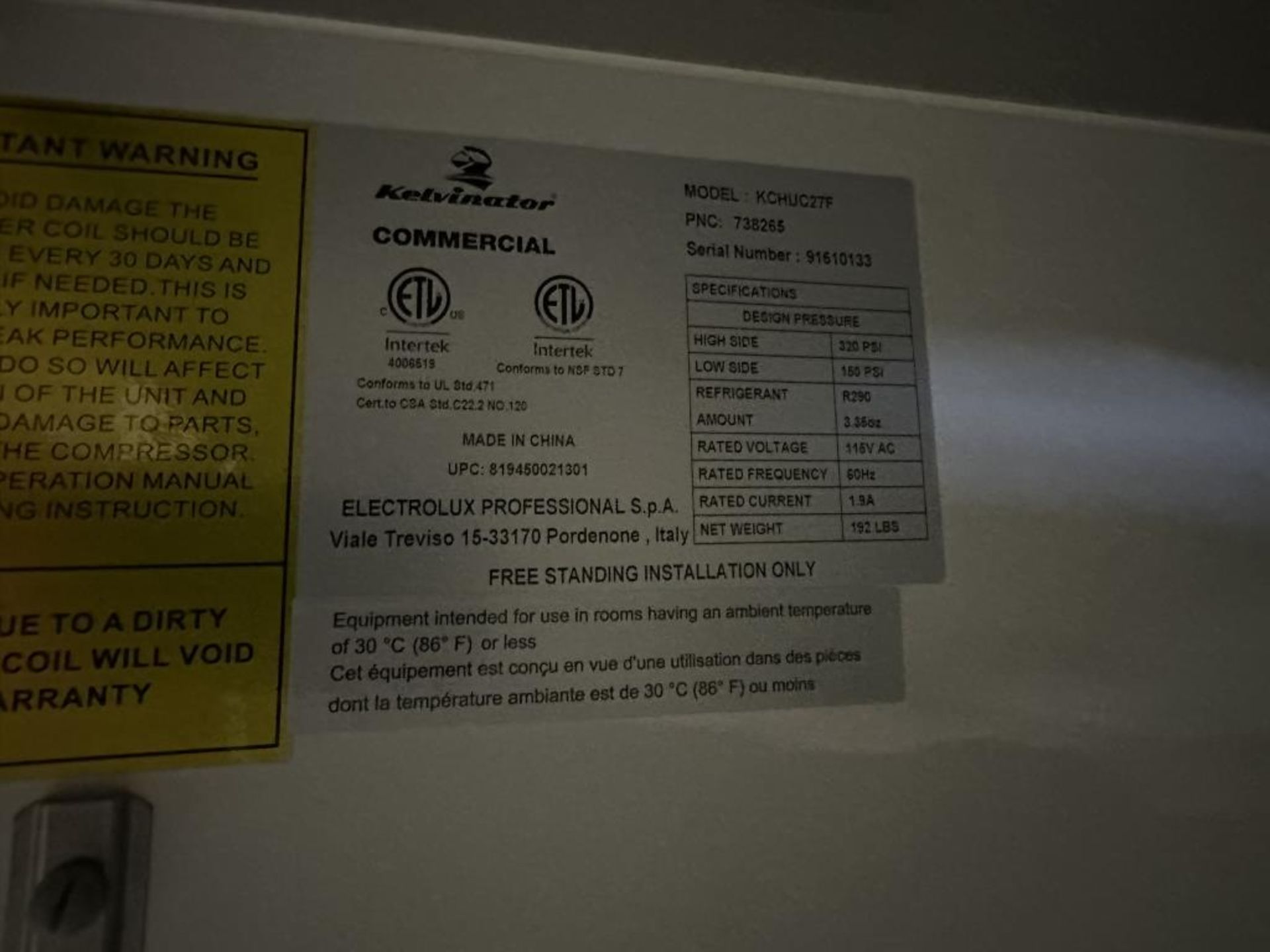Kelvinator Undercounter Freezer - Image 8 of 8