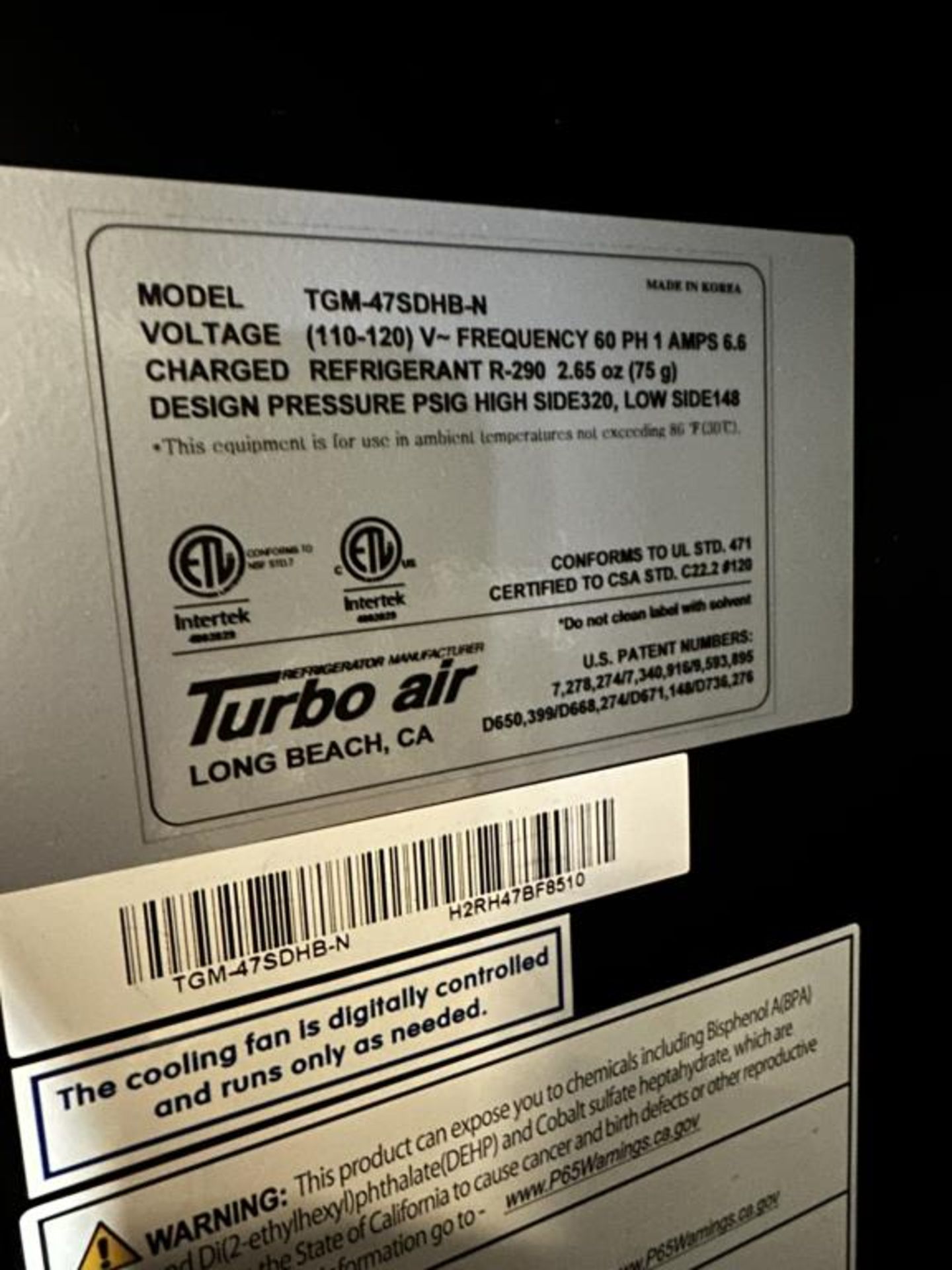 Turbo Air Merchandising Refrigerator - Image 3 of 3