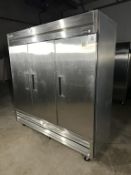 True 3-Section Reach-In Freezer
