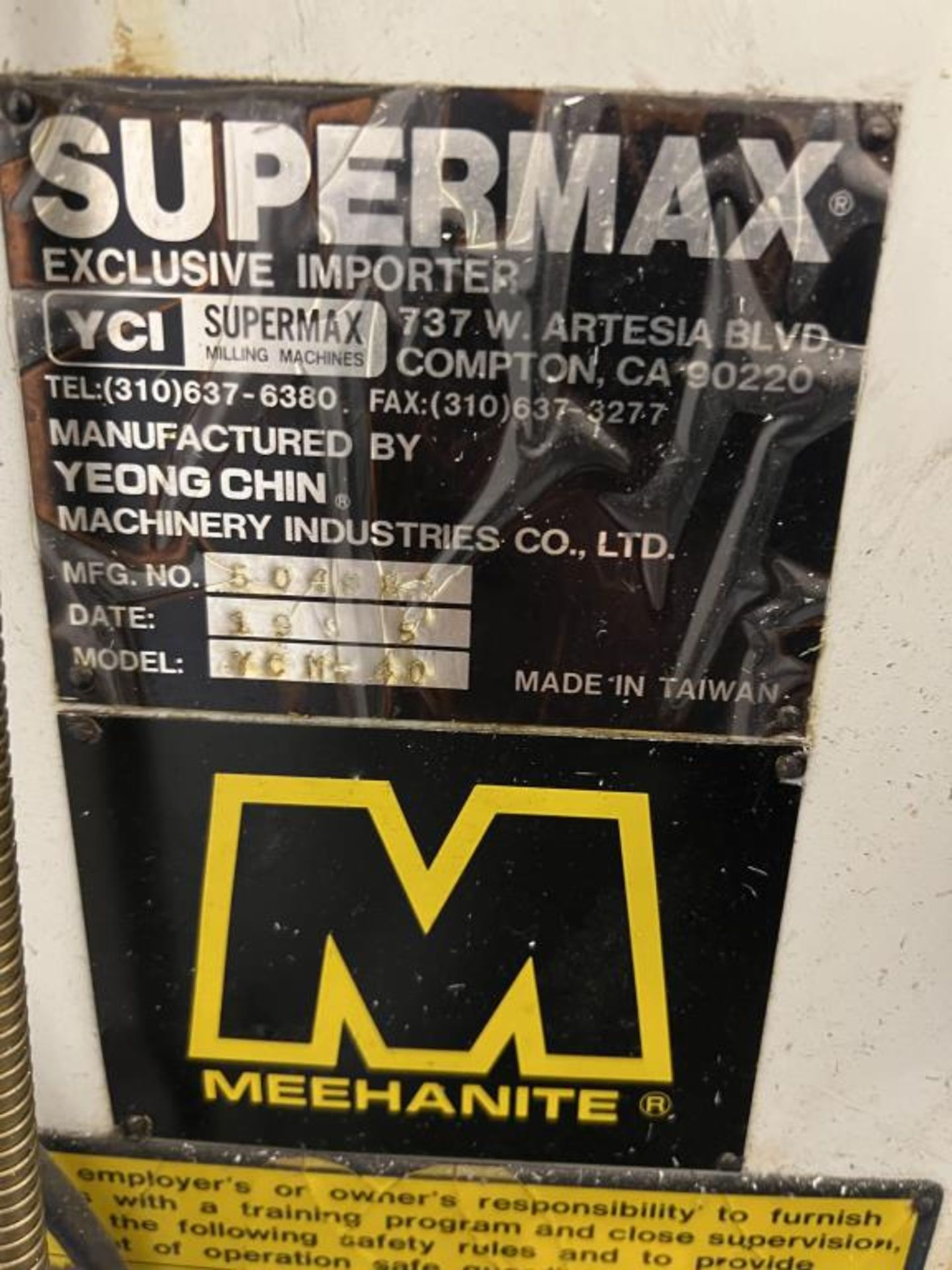 Supermax CNC Miller YCM-40 - Image 11 of 13